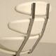 "Corona" lounge chair in off-white grained leather by Poul Volther for E