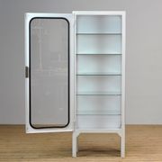 Cabinet médical en verre et fer, années 1970