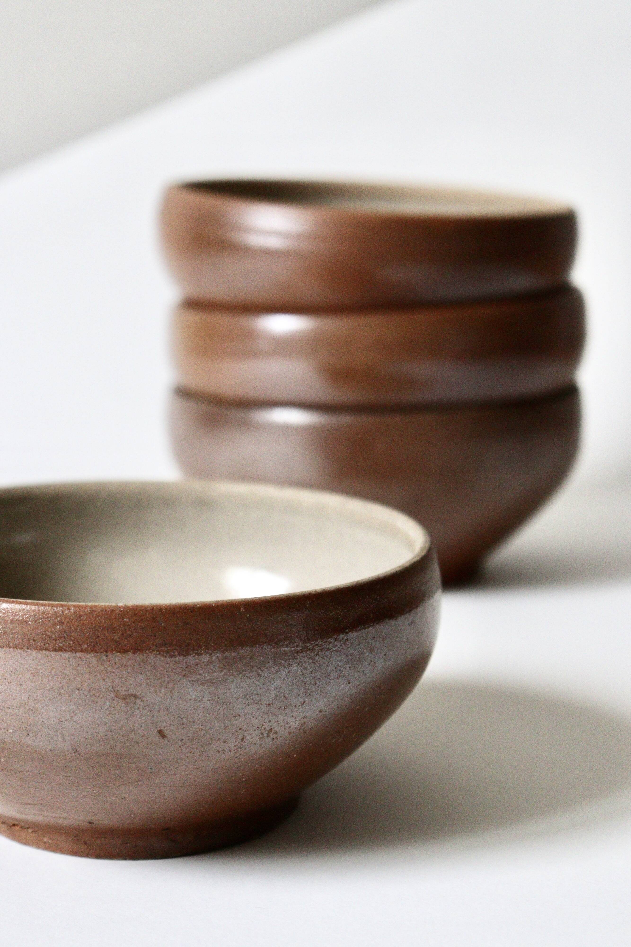 Set of sandstone bowls