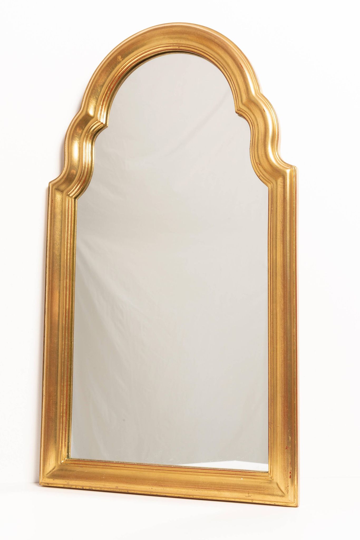Vintage medium gold mirror mid-century, Belgium, 2000s