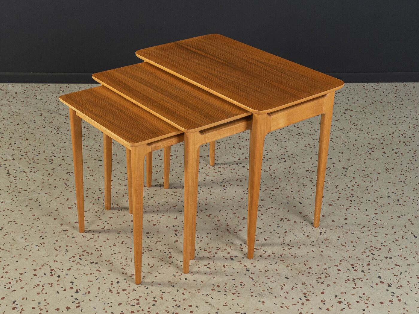 1960s nesting tables, Lotos Werkkunst