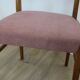 Chaise teck vintage velour rose danemark