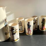 Orangeade service to vintage ceramic soldiers