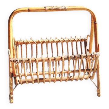 Ancien porte-revues en bambou