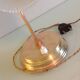 Brass bedside lamp and glass silkscreen vintage 50-60 years