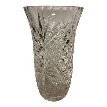 Vase vintage en cristal ciselé