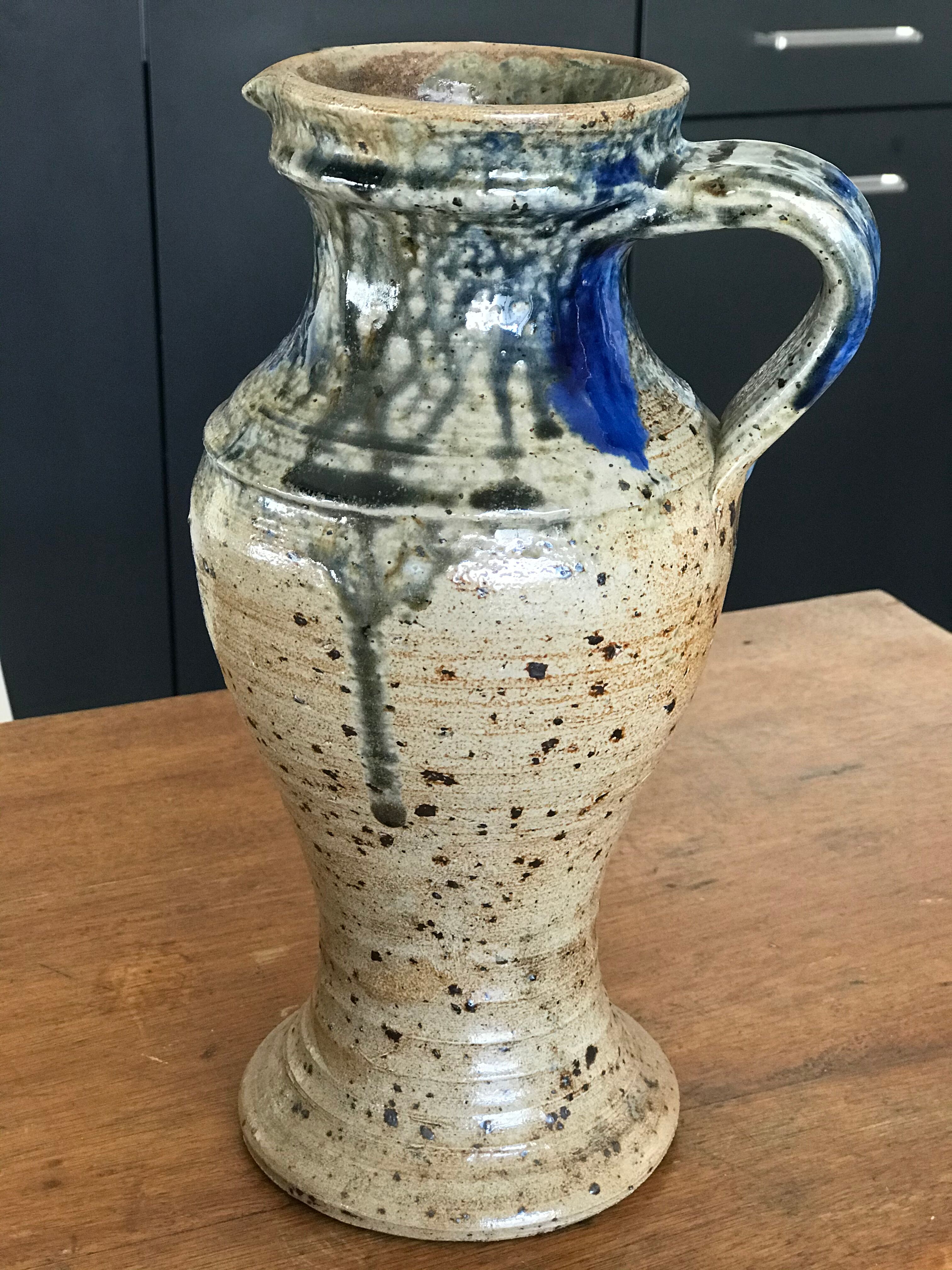 Glassed sandstone pitcher