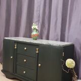 Old art deco chest of drawers restyled wagon green.