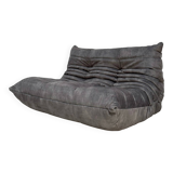 Vintage Original Grey Velvet Togo 2-Seater by Michel Ducaroy - Ligne Roset