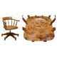 Chaise de bureau pivotante en bois d'if burr - Windsor swivel