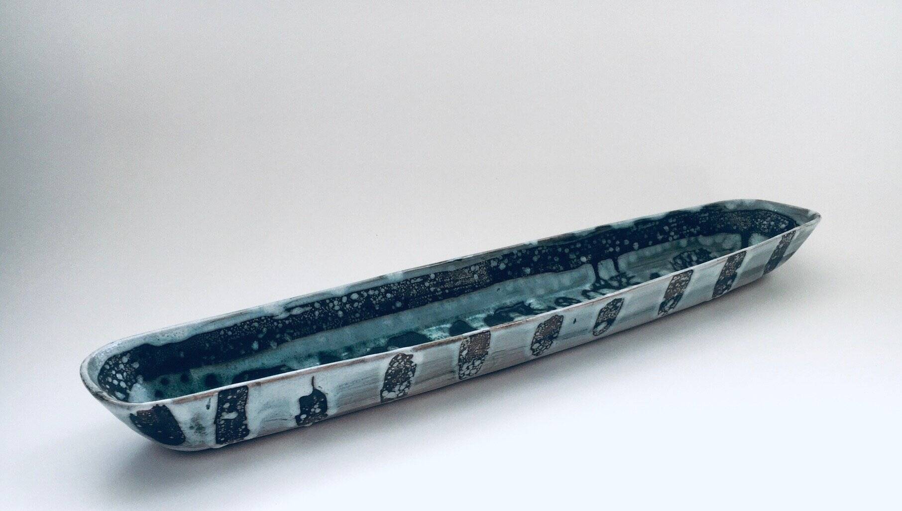 Large Vintage Abstract Bowl by David Sharp for Rye Pottery Studio, UK, 1960s