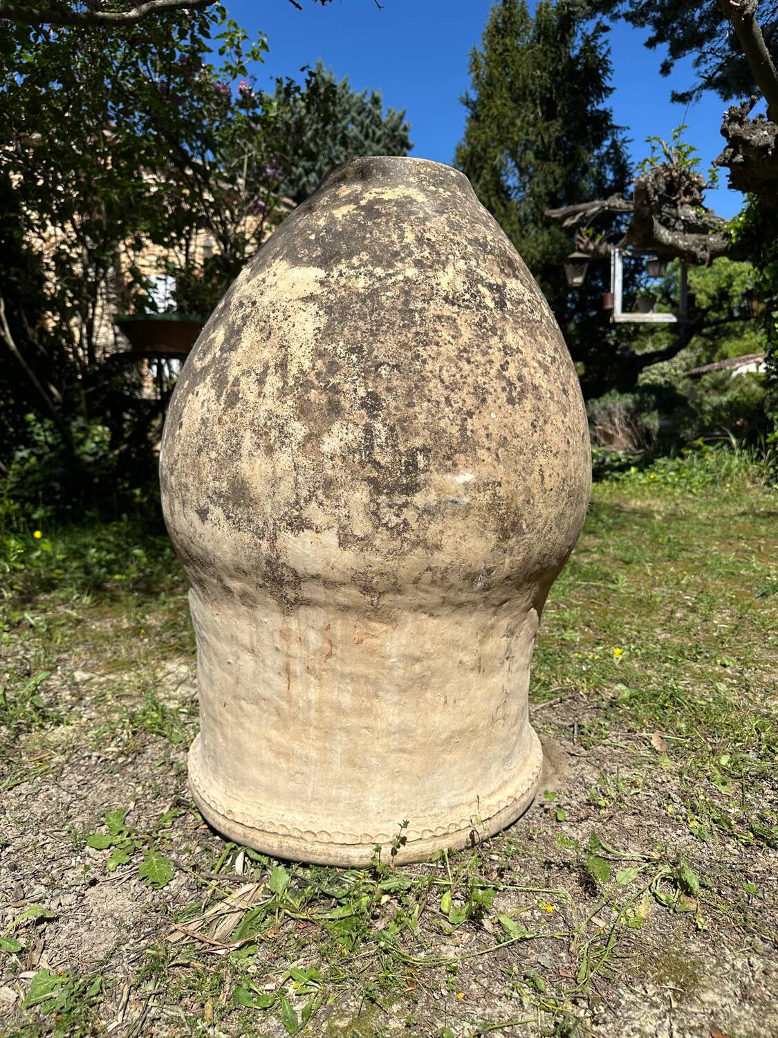 Ancient terracotta pottery jar from the 19th century