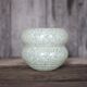 Pair of green Clichy glass lampshades, glass globe for suspension, globe.