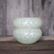 Pair of green Clichy glass lampshades, glass globe for suspension, globe.