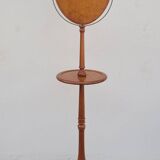 Psyche barber mirror with tripod base in cherry wood with system
