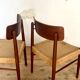 Chaise scandinave vintage en teck et cord
