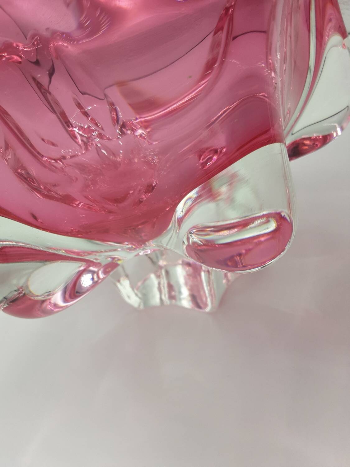 Art glass bowl from the 1960s, by Joseph Hospadka - Chribska Glassworks