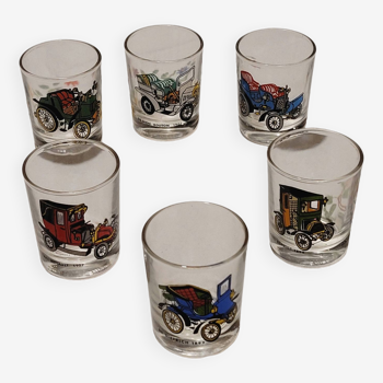 6 petits verres - vintage