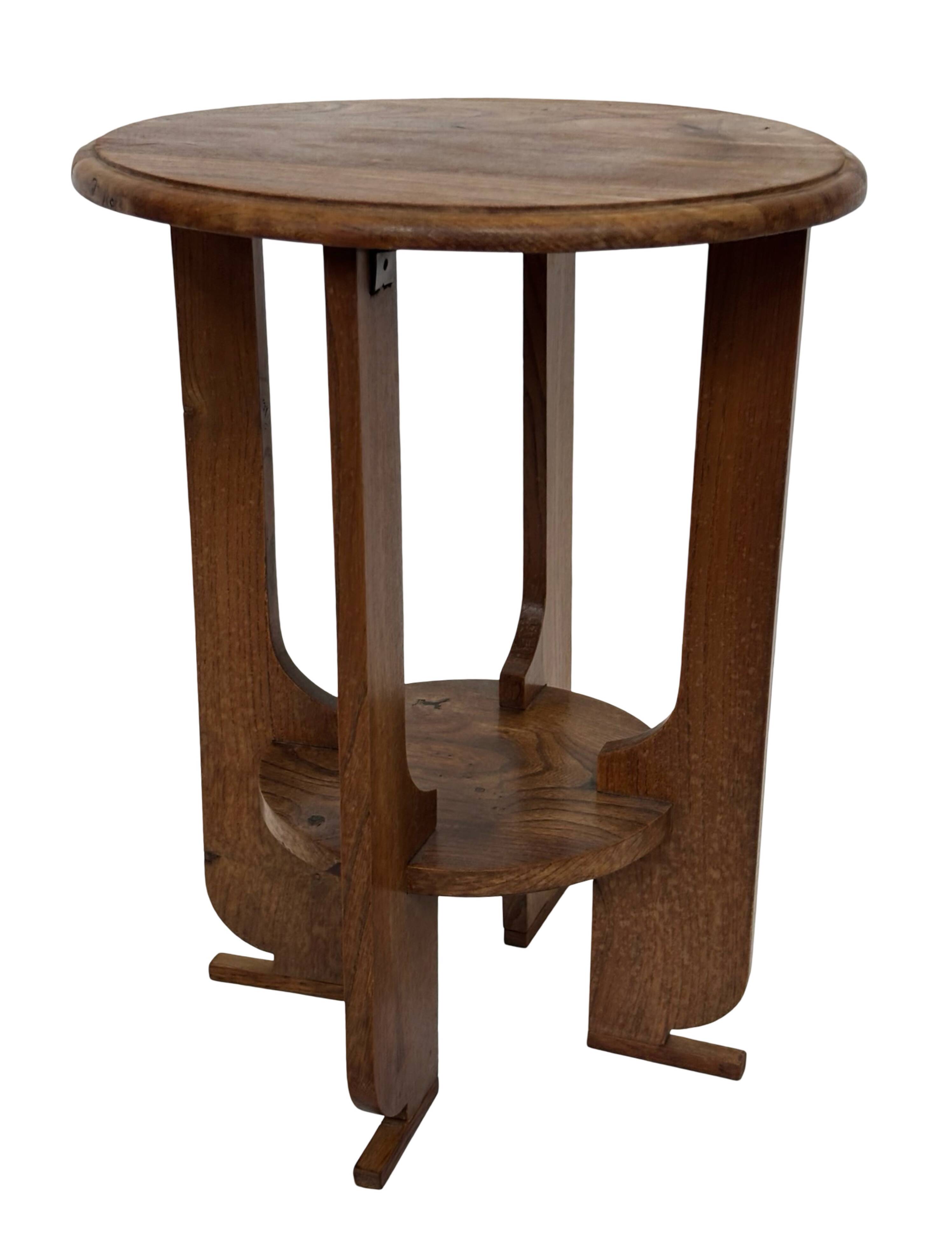 Table d'appoint Art Déco petite en chêne design minimaliste