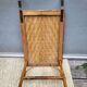 Riviera chaise longue • Art Deco • red and black rattan