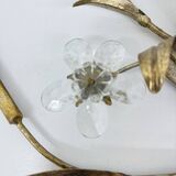 Mid-century design banci style wall lamp sconce crystal flower bouquet