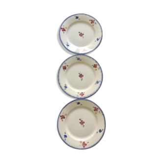 3 plates Mary Lou Digoin Sarreguemines