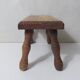 Antique small wooden bench, vintage step stool