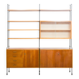 Mid-century teak shelf, designed by Hilker for Omnia, Germany, 1960s