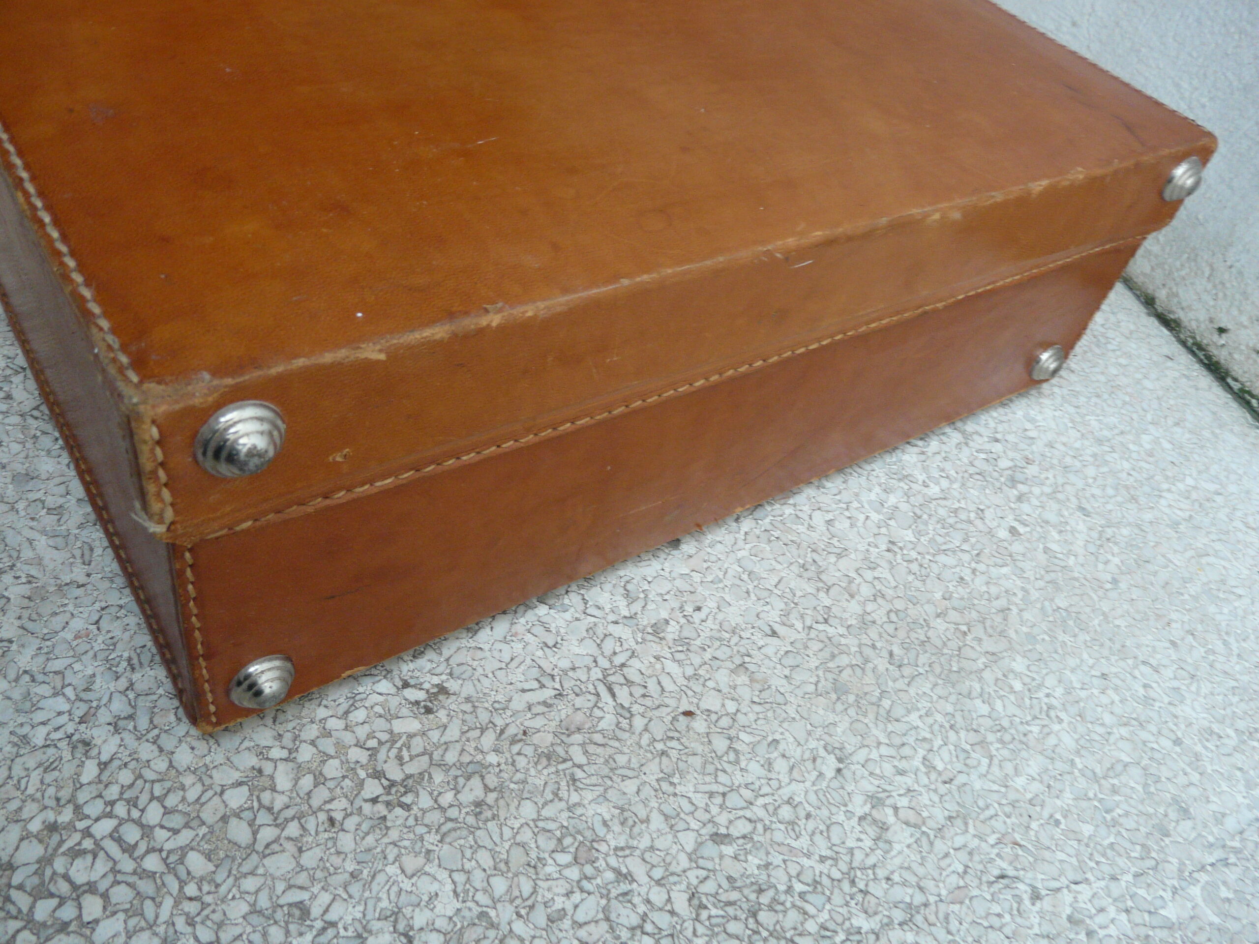 Vintage leather suitcase