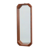 Geometric octagonal wooden Art Deco mirror, Italy ca. 1925