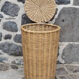 Rattan laundry basket, H67 - Ø44