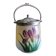 Art Nouveau Opal Glass Biscuit Jar: Hand-Painted Iris, French Candy Jar