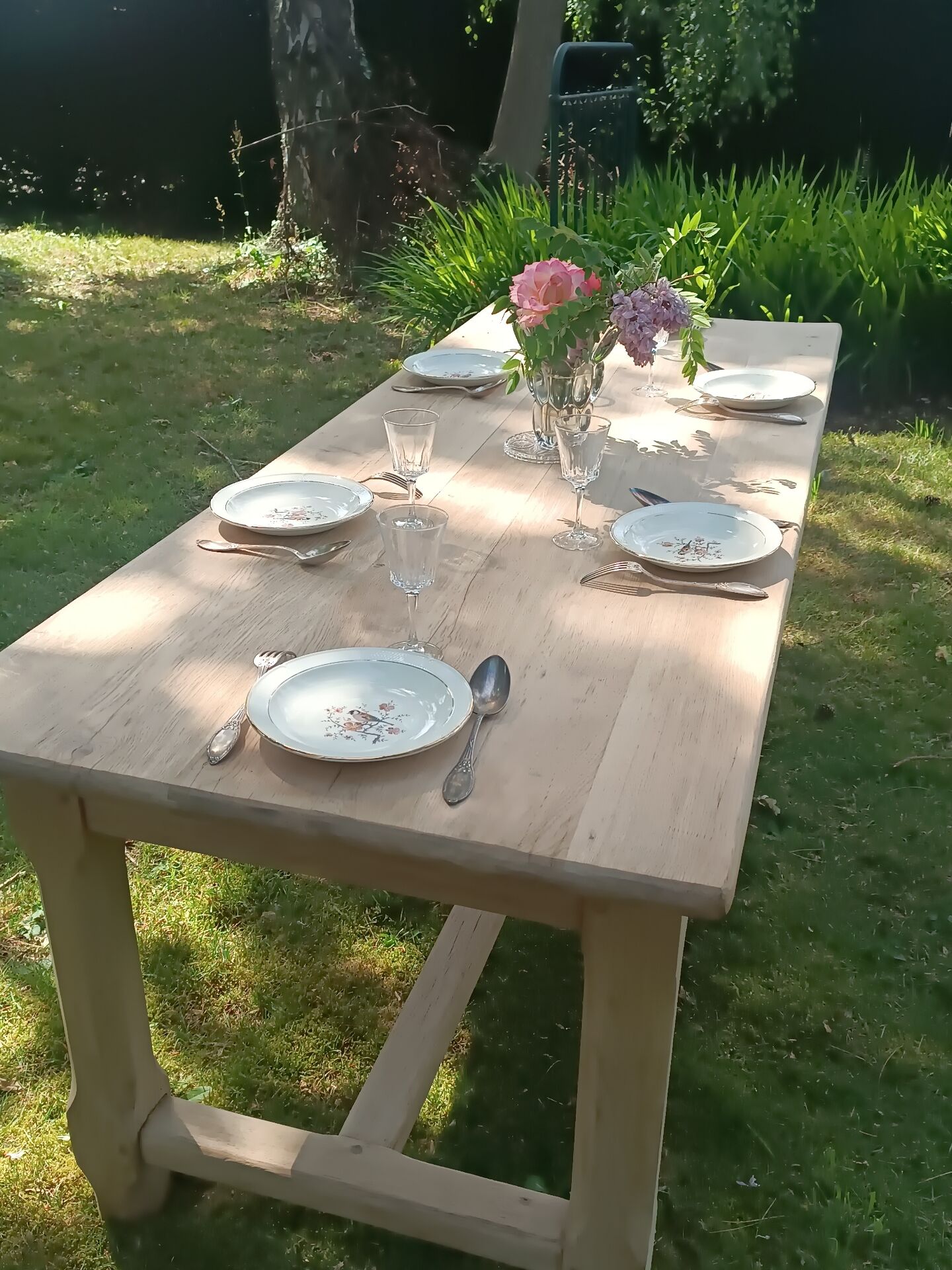 Renovated solid oak farmhouse table