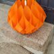 Suspension lamp by Lars Schioler butterfly model Hoyrup Light plastic editor orange 1968