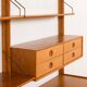 Fredrik A. Kayser teak free standing wall unit for Gustav Bahus, Norway 196