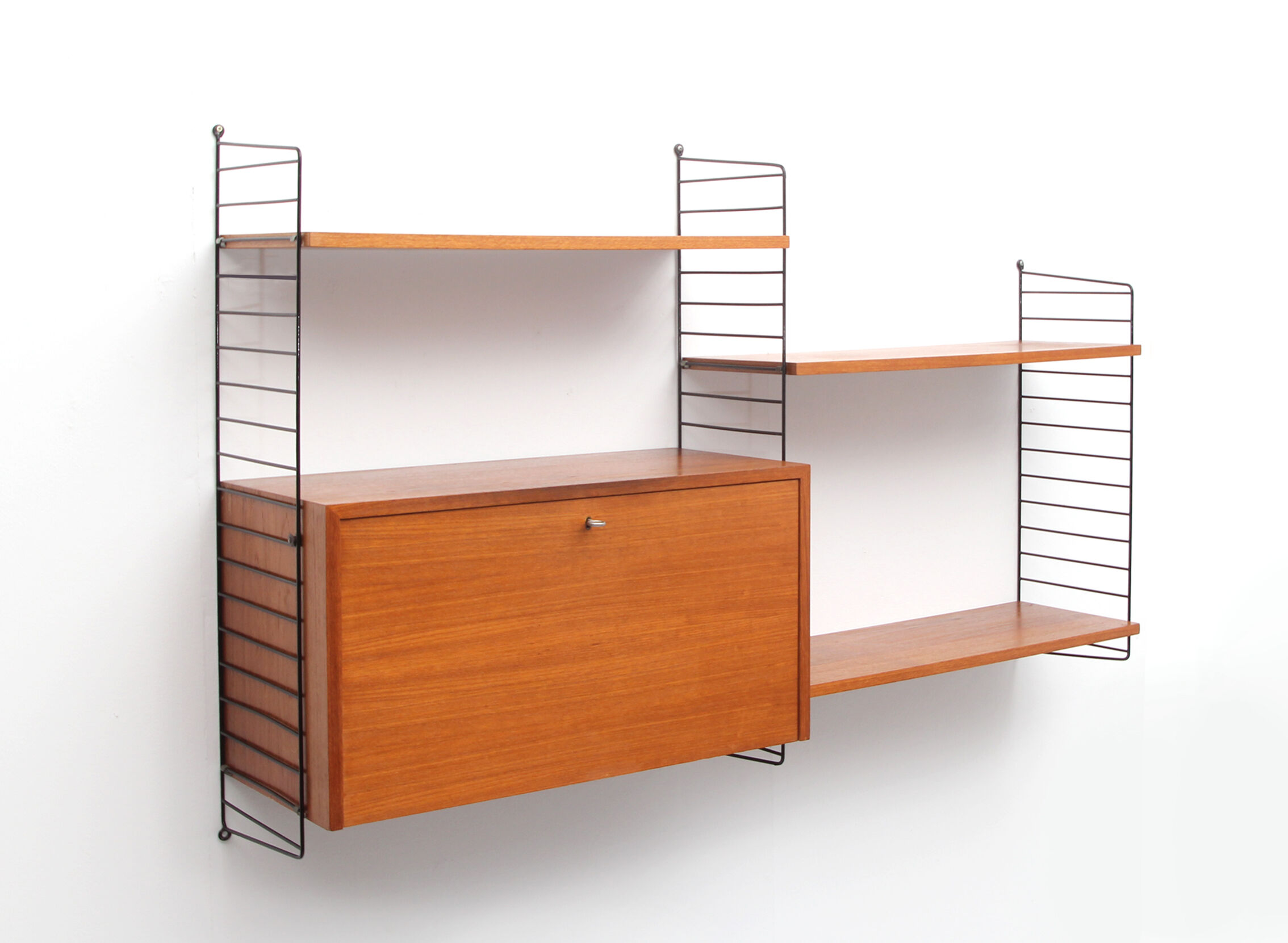 1960s wall unit teak Nisse Strinning, with secretary