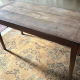 Wooden farmhouse table