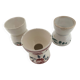 Set of 3 devil egg cups