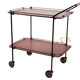 MId-Century Teak Bar Trolley with Bottle Holder, Italy 1960s