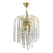 Vintage Italian cascade chandelier with pendants.