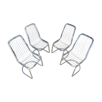 Suite of 4 chairs by Gastone Rinaldi 1970
