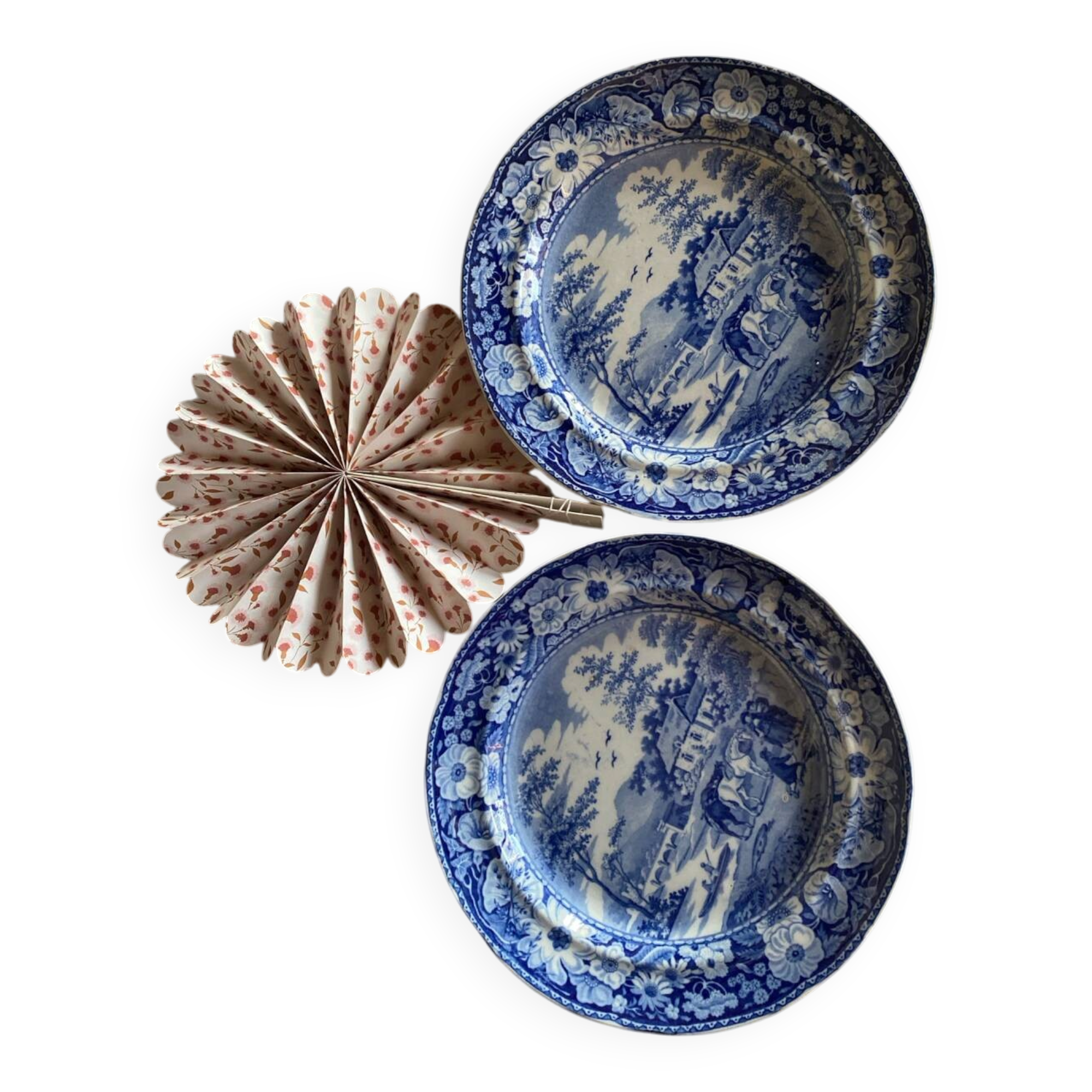Lot de 2 assiettes anglaises Native