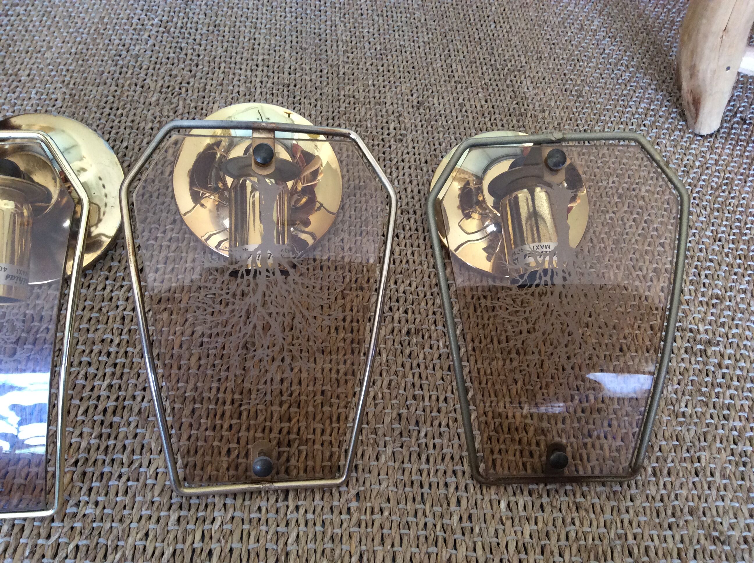 4 vintage wall lamps