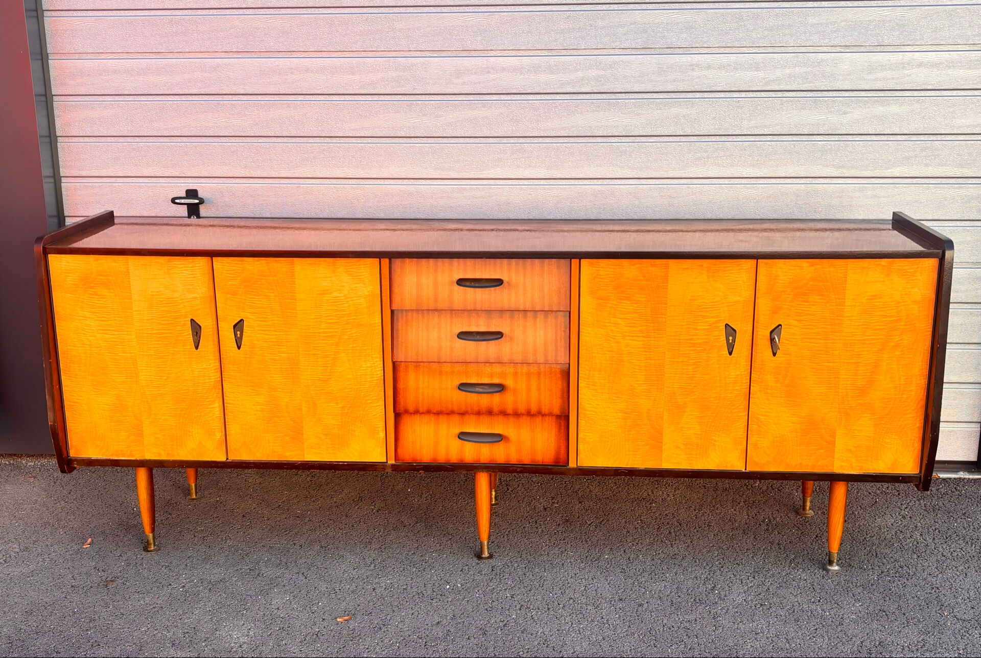 Vintage Scandinavian wooden sideboard – 1960s/70s