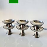 Set of 6 vintage Guy Degrenne stainless steel ice cream or sorbet cups