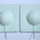 Pair of Large Midcentury Wall Lamps Ikea Design Cecilia Johansson, Sweden, 1980s