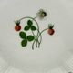 6 flat plates Limoges Le Chambrelain, woodland strawberry design, 25 cm