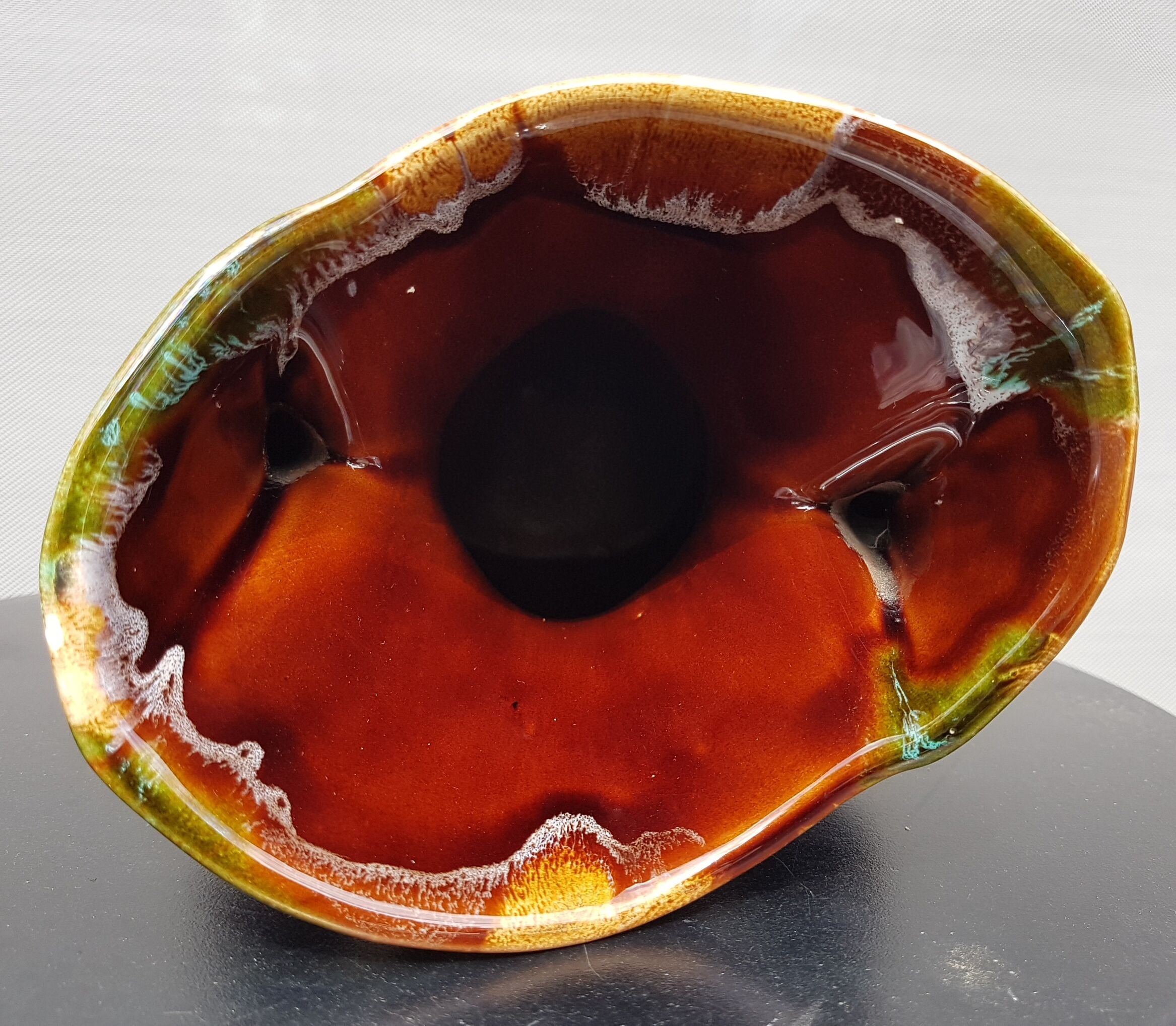 Vase poterie de Vallauris lave multicolore 1960