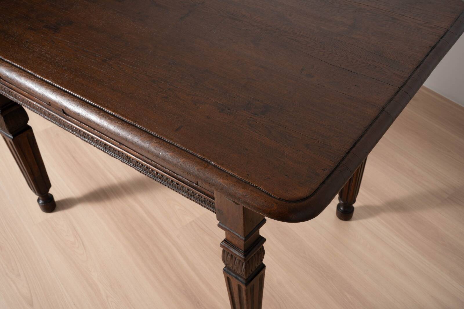 Table d'écriture en chêne néo-renaissance allemande, vers 1890