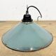 Industrial Petrol Enamel Factory Pendant Lamp, 1960s